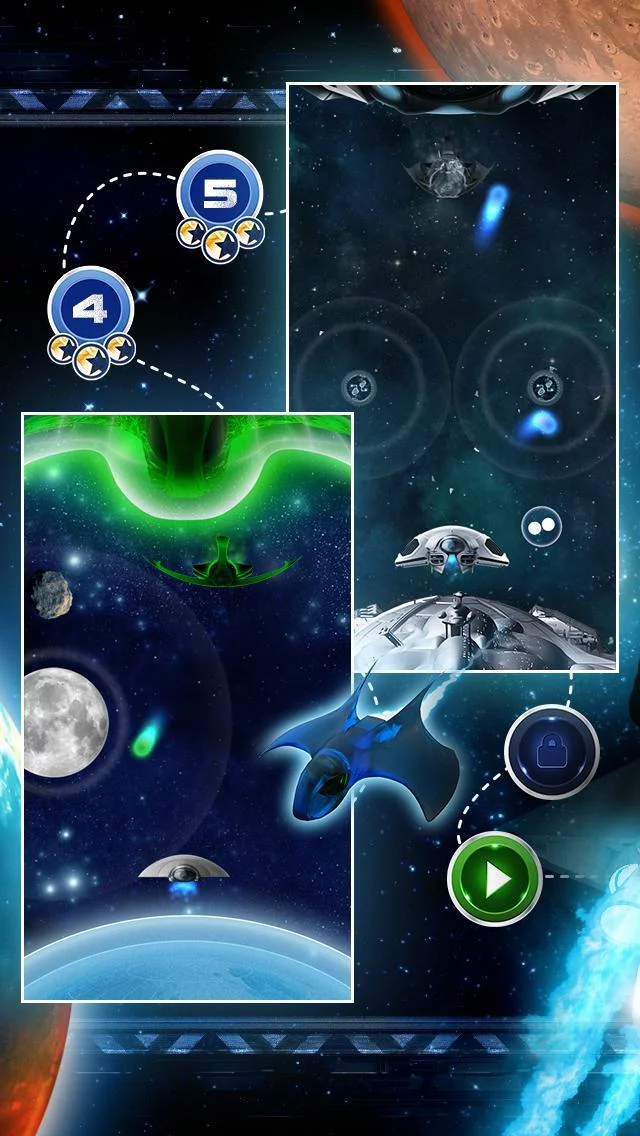 Изображение игры: Space Pong HD is a free ping pong game for two that is staged in space, the game about aliens, multiplayer, Arkanoid ping pong; you can play air hockey or tennis for free
