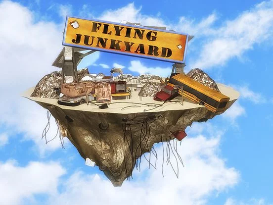 Изображение игры: Flying Truck Junkyard Parking