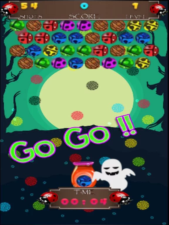 Изображение игры: Ladybugs Bubble Shooter