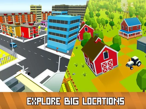 Изображение игры: Blocky Pig Simulator 3D - Pig survival