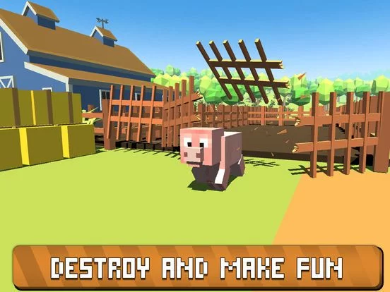 Изображение игры: Blocky Pig Simulator 3D - Pig survival