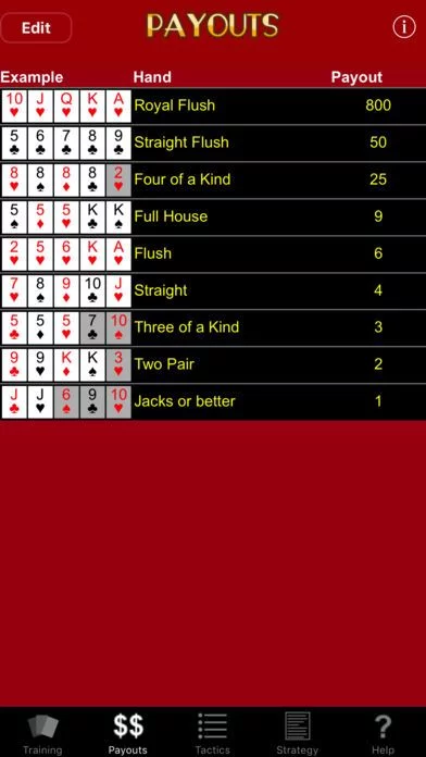 Изображение игры: Video Poker Trainer - Jacks or Better
