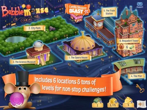 Изображение игры: Bubble Mouse City Adventure & Candy Shoppe Blast