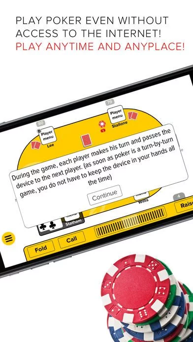 Изображение игры: Anyplace Poker Offline. Texas Holdem with friends.