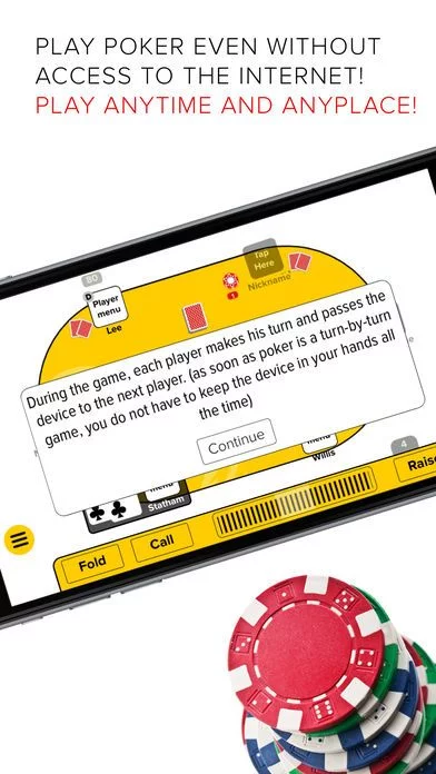 Изображение игры: Anyplace Poker Offline. Texas Holdem with friends