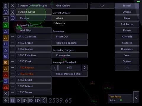 Изображение игры: Tactical Space Command Lite