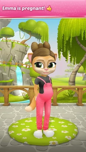 Изображение игры: Pregnant Talking Cat Emma