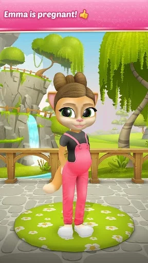 Изображение игры: Pregnant Talking Cat Emma