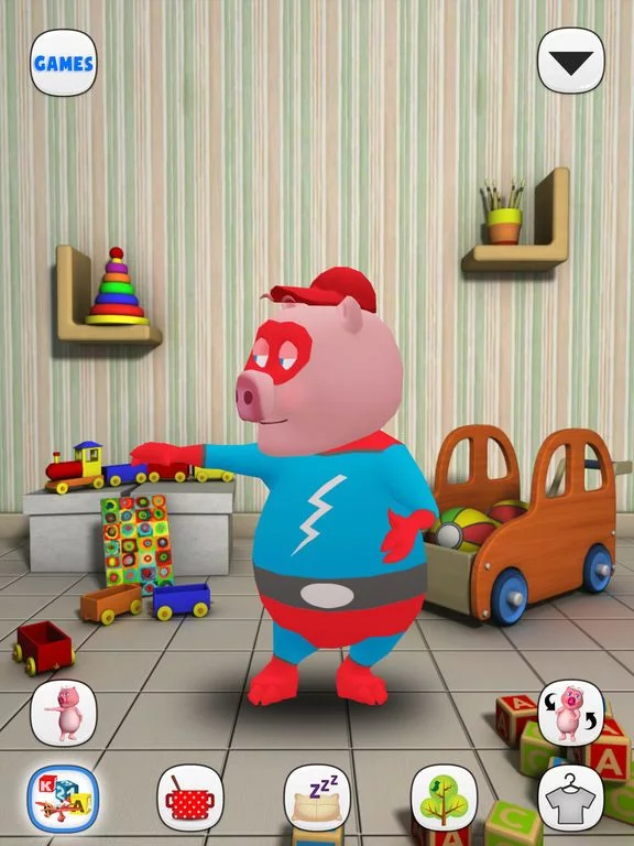 Изображение игры: My Virtual Pet Pig Oinky