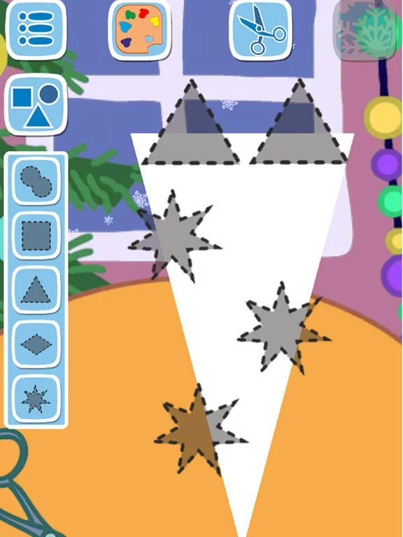 Изображение игры: Kids handcraft: Snowflakes