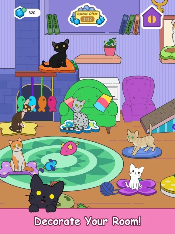 Изображение игры: Cats Tower - Merge Kittens!