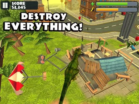 Изображение игры: Jurassic Rampage: Smash the City!