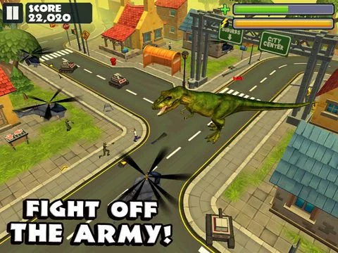 Изображение игры: Jurassic Rampage: Smash the City!