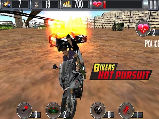 Изображение игры: Bikers Hot Pursuit - 3D Racing and Shooting Game