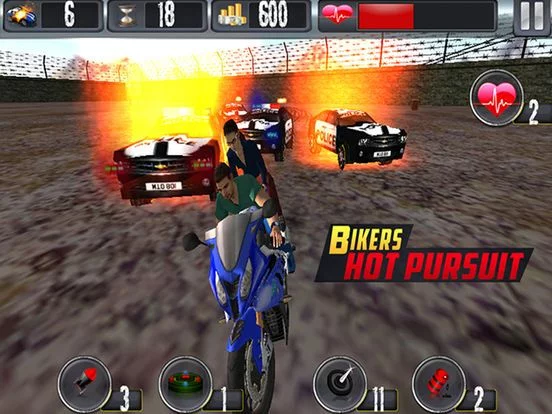 Изображение игры: Bikers Hot Pursuit - 3D Racing and Shooting Game