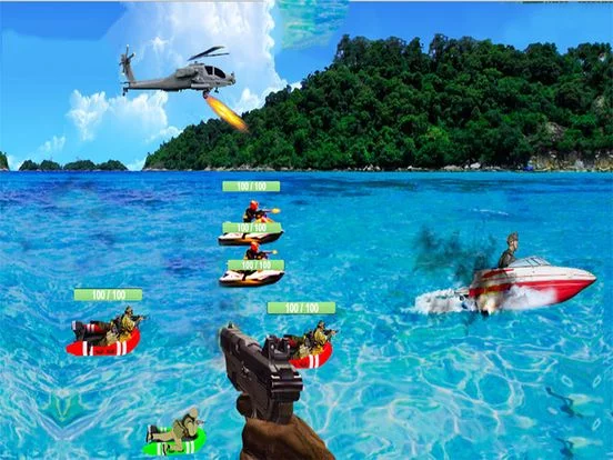 Изображение игры: Speed Boat Shooting Pro