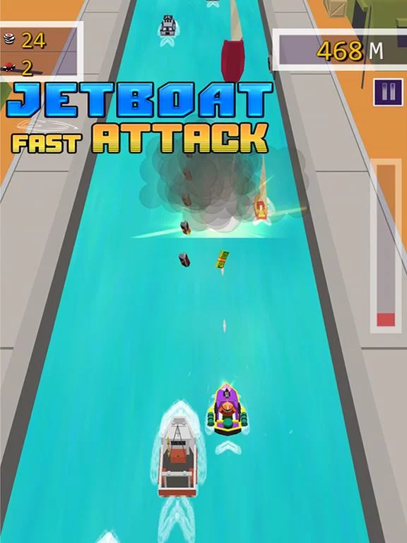 Изображение игры: Jet Boat Fast Attack - Top 3D Water War Racing