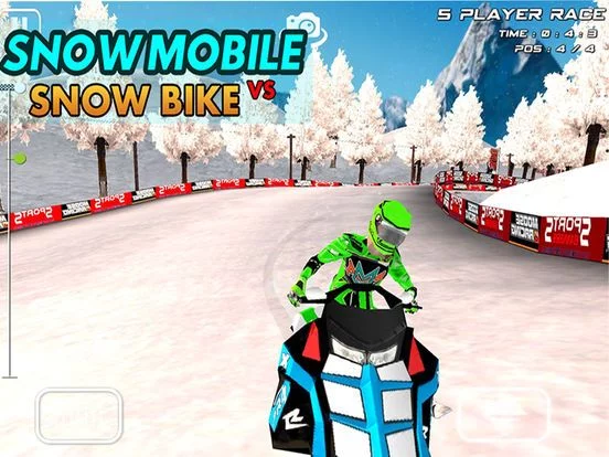 Изображение игры: SnowMobile Vs SnowBike - 3D Racing Game