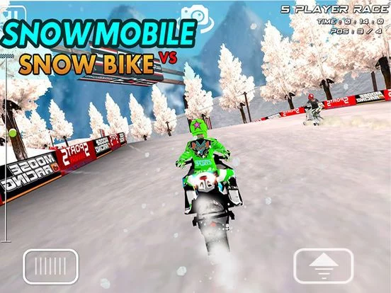 Изображение игры: SnowMobile Vs SnowBike - 3D Racing Game