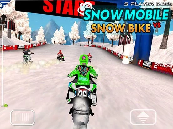 Изображение игры: SnowMobile Vs SnowBike - 3D Racing Game