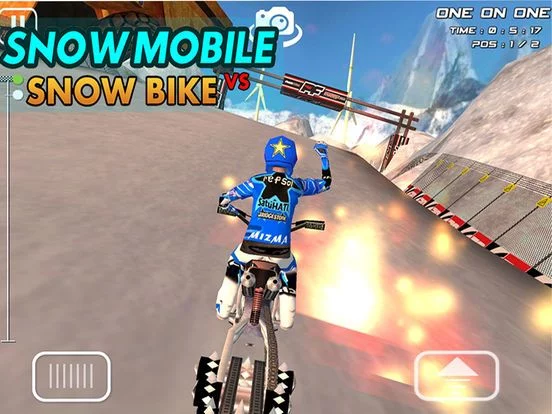 Изображение игры: SnowMobile Vs SnowBike - 3D Racing Game