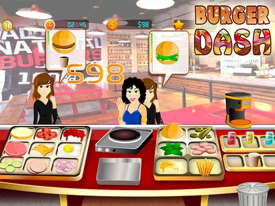 Изображение игры: Burger Dash - Top Free Burger Cooking Diner Games