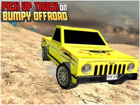 Изображение игры: Pickup Truck On Bumpy Offroad