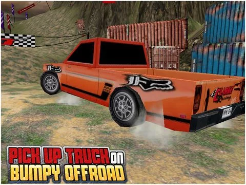 Изображение игры: Pickup Truck On Bumpy Offroad