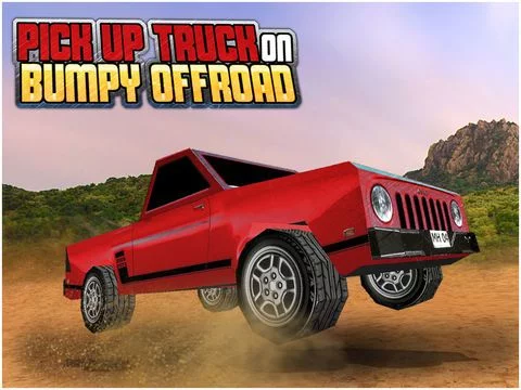 Изображение игры: Pickup Truck On Bumpy Offroad