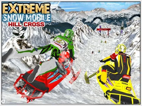 Изображение игры: Extreme SnowMobile HillCross ( Snow mobile Stunt Racing Game ) )