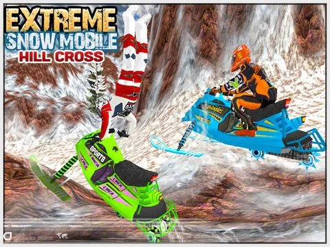 Изображение игры: Extreme SnowMobile HillCross ( Snow mobile Stunt Racing Game ) )