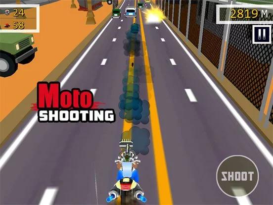 Изображение игры: Moto Shooting - Free ( 3D Moto Bike Shooting & Racing Game )