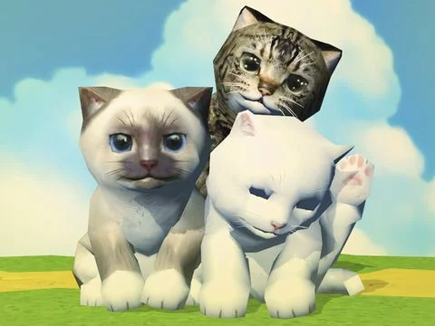 Изображение игры: Cat Racing for Kids