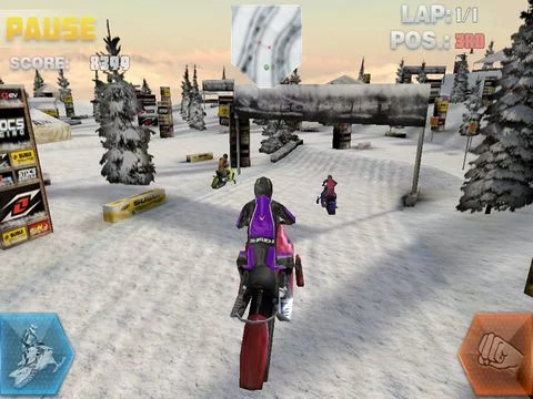 Изображение игры: Snow Bike Racing Lite
