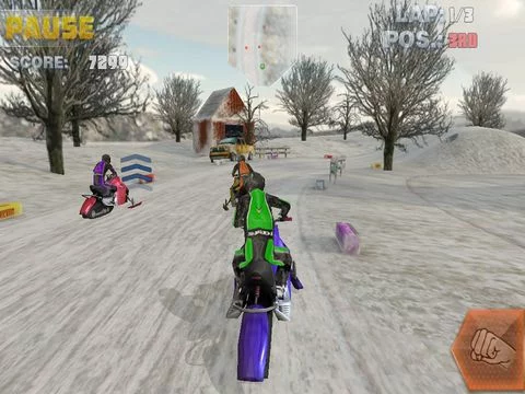 Изображение игры: Snow Bike Racing Lite