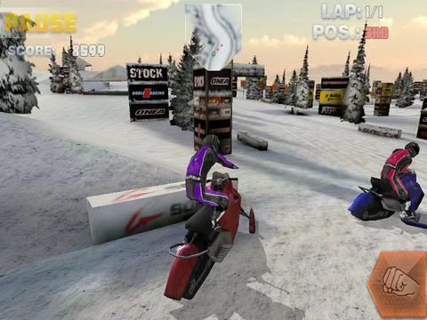 Изображение игры: Snow Bike Racing Lite