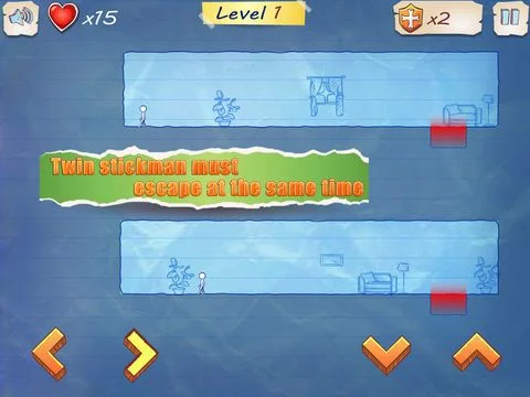 Изображение игры: Twin Stickman Escape