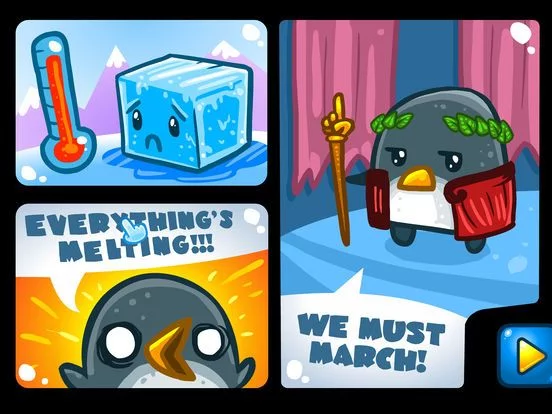 Изображение игры: Penguins Escape — Physics Puzzle Game