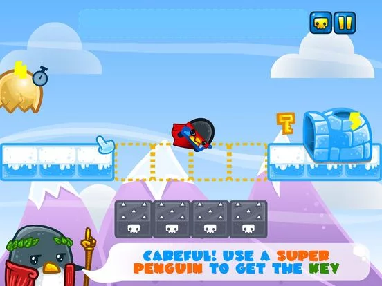 Изображение игры: Penguins Escape — Physics Puzzle Game