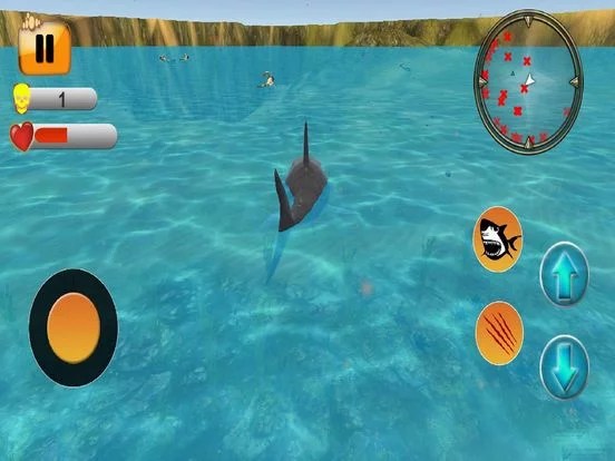 Изображение игры: Angry Shark Hunting Adventure