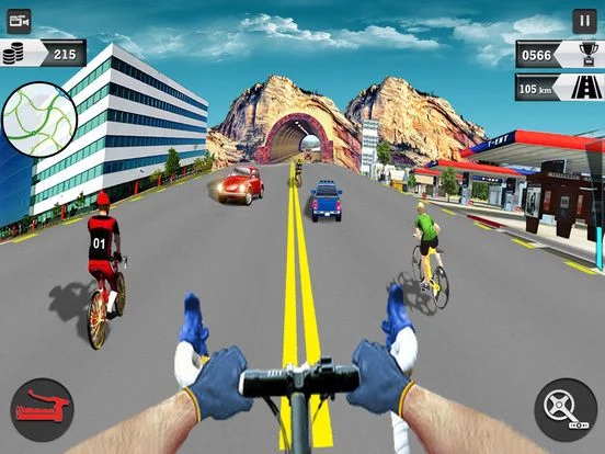 Изображение игры: In Bicycle Racing on Highway