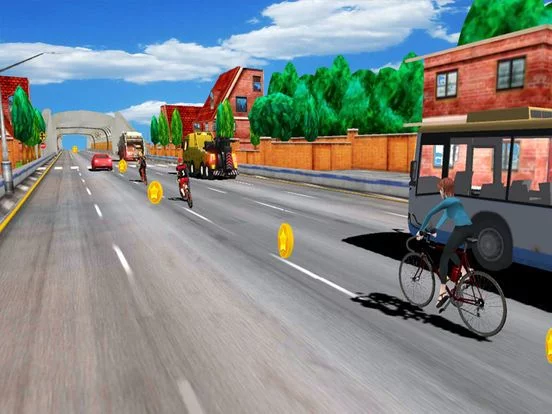 Изображение игры: In Bicycle Racing on Highway