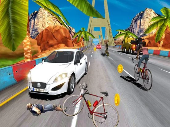 Изображение игры: In Bicycle Racing on Highway