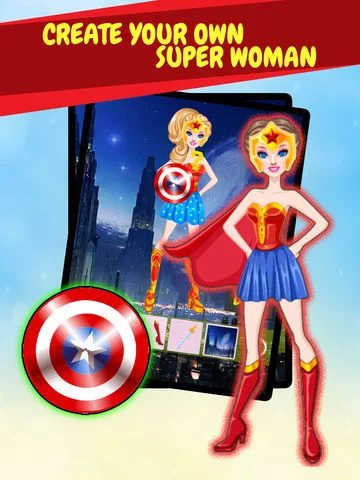 Изображение игры: Create Own Super-Hero Woman - Free Character Costume Maker Dress-Up Game