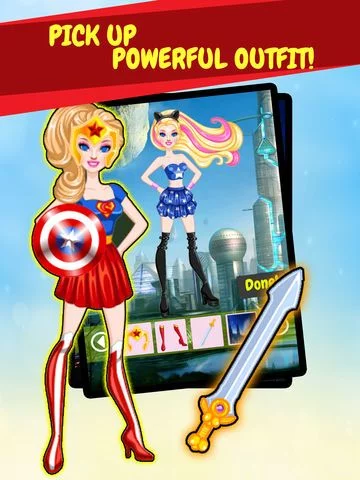 Изображение игры: Create Own Super-Hero Woman - Free Character Costume Maker Dress-Up Game