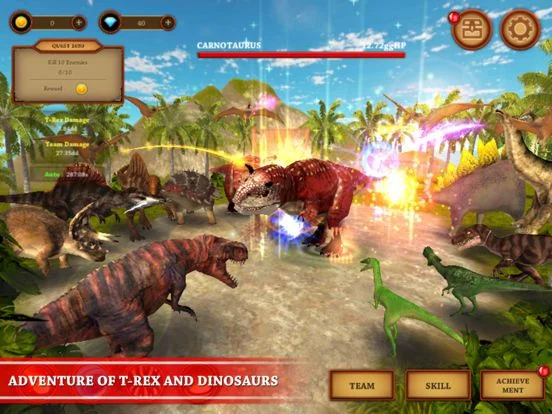 Изображение игры: Dinosaur Fighting Game | T-Rex Adventure Simulator