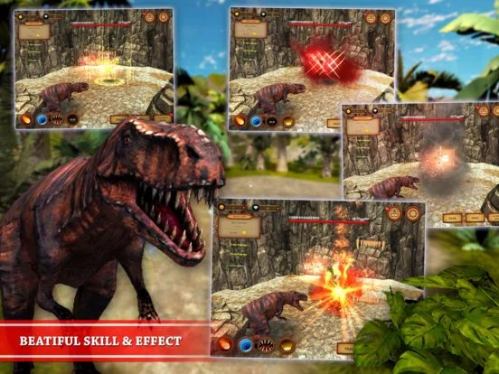 Изображение игры: Dinosaur Fighting Game | T-Rex Adventure Simulator