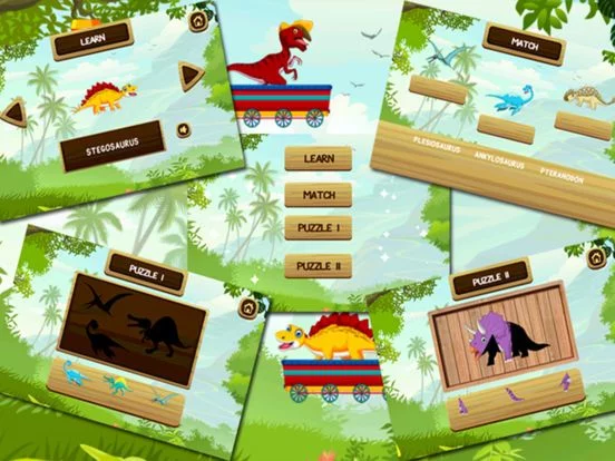 Изображение игры: Dinosaur Train & Sounds Fun Dino JigSaw Puzzle Game for Toddler & Preschool Kids | Educational Games for Children 3 4 5 6 Years Free !!!