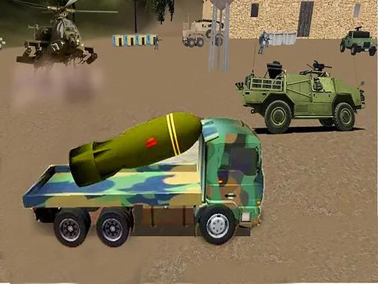 Изображение игры: Military Cargo Transport: Army War Missile Cargo Truck Driving & Parking 3D