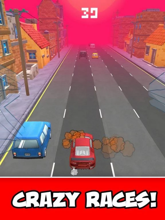 Изображение игры: Crash Car Traffic Game